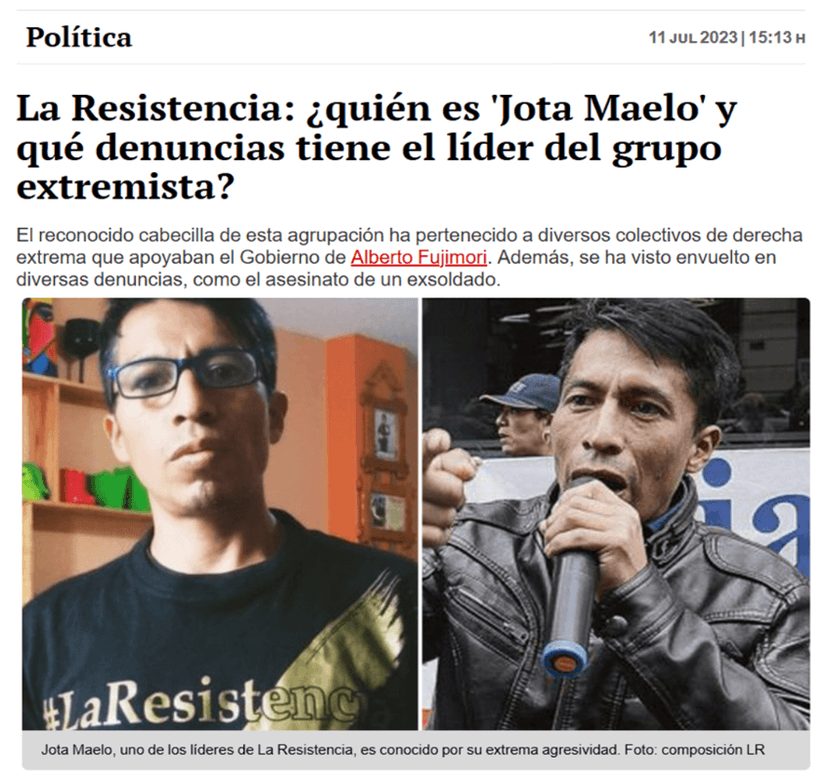 Captura del artículo de referencia